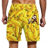 cheap Food &amp; Drinks-Men&#039;s Funny Monkey Banana Lined Shorts 2 in 1 Board Shorts Swim Shorts Mid Waist Hawaiian Vacation Holiday Beach Wear Side Pockets With Compression Liner Elastic Drawstring Waist Designer Clothing