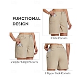 preiswerte Unterteile-Damen Laufshorts Cargoshorts Wandershorts Außen Normale Passform Schnelltrocknend Shorts Elastischer Bund Schwarz Khaki Spandex Jagd Klettern Laufen S M L XL XXL