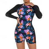 economico Rash Guard – Mute-Per donna Top sottomuta Costume Intero Protezione Solare UV UPF50+ Leggero Manica Lunga Spandex Costume da Bagno costume da bagno Nuoto Surf Spiaggia Sport Acquatici Estate Primavera Autunno