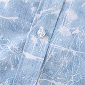 cheap Men's Casual Shirts-Men's Shirt Summer Shirt Casual Shirt Beach Shirt Button Up Shirt Pink Blue Gray Short Sleeve Print Lapel Vacation Hawaiian Clothing Apparel Fashion Casual Comfortable