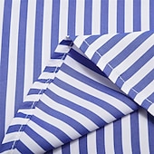 preiswerte Herrenhemd zum Knöpfen-Herren Hemd Sommerhemd Freizeithemd Strandhemd Knopfhemd Hellgrün Blau Leicht Blau Kurzarm Vertikale Streifen Revers Urlaub Hawaiianisch Bekleidung Polyester Mode Lässig Bequem Tasche