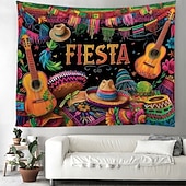 olcso Ünnepi faliszőnyegek-Cinco de Mayo Mexikói Fali Tapeszti Falikép Nagy Tapeszt Múzeum Dekoráció Fénykép Háttér Pléd Függöny Otthon Hálószoba Nappali Dekoráció