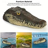 お買い得  動物のサポートとケア-浮かぶワニの頭の装飾樹脂シミュレーション動物浮かぶワニの頭の装飾プール池庭家の装飾アート