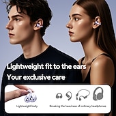 levne Telefonní a obchodní headsety-klip na ucho s pouzdrem pro bezdrátové nabíjení handsfree telefonování bluetooth 5.3 sportovní ergonomický design stereo pro cvičení
