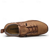preiswerte Sneaker für Herren-Braune Casual-Sneaker für Herren – vielseitige Schlupfschuhe aus weichem Leder für Komfort im Alltag