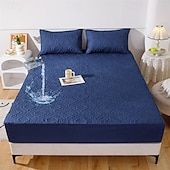 abordables Parures de draps-Protector de matelas imperméable Matelas matelassé Housse de matelas ajustée Protéger le lit Housse de lit épaisse Antidérapante Draps ajustés avec poche profonde Silencieux Hypoallergénique