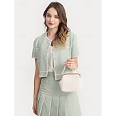 baratos Casamento ACC-Bolsa clutch vintage com alça de pérola para mulheres – elegante bolsa transversal de cetim texturizado para casamentos, festas noturnas e eventos formais