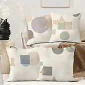 preiswerte Dekorative Wurfkissen-Geometrischer Dekorations-Wurfkissenbezug 4PC Weicher quadratischer Couchkissenschutz für Schlafzimmer Wohnzimmer Sofa Stuhl