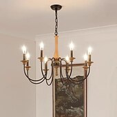 economico Lampadari-Lampadari a sospensione a LED per isola cucina 60*47cm, lampadari a 6/8 teste, lampadari moderni da ingresso, stile fattoria, appesi al soffitto sopra il tavolo, bianco caldo.