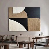 preiswerte Abstrakte Gemälde-großes abstraktes Ölgemälde, handgemalt, braun-schwarz, abstraktes Ölgemälde, handgefertigt, mit Pattle Knife strukturiertes Gemälde, moderne Bürokunst für die Wanddekoration im Wohnzimmer, Kunstwerke