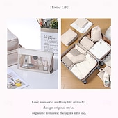 cheap Luggage &amp; Travel Storage-Compression Packing Cubes Set for Travel, Foldable Luggage Organizer Bags, Portable Toiletry and Makeup Bag, Multi-Functional Clothes Storage Pouches for Business Trips and Vacations