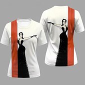 levne Topy-Trička Retro plakát Retro dívka Grafika Pro Dámské Dospělé Plesová maškaráda 3D tisk Dovolená Párty