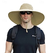 cheap Sun Hats-Large Edge Bucket Cap for Both Sexes Summer Large Edge UV Sun Hat Breathable Fisherman Hat