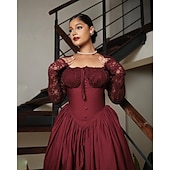 levne Šaty-Retro 50. léta Polední Šaty Plesové šaty Krajka Inspirováno Regency Dámské Karneval Plesová maškaráda Svatební Koktejlový večírek Šaty Dospělé Šaty Celý rok