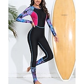 olcso Kiütés őrök-Női Búvárruha UV Napvédelem UPF50+ Könnyű Hosszú ujj Spandex Fürdőruha Cipzár Úszás Szörfözés Tengerpart Vízi sportok Nyár Tavasz Ősz