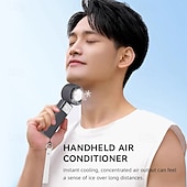 cheap Fans-Portable Handheld Fan with Digital Display, Ceramic Cooling, Foldable Design, 4000mAh Rechargeable Battery