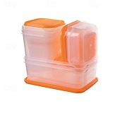 cheap Kitchen Storage-17PCS Food Container Fridge Bins, Leakproof Food Grade Plastic Various Sizes with Lid for Leftover Meals