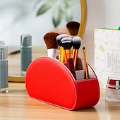 Недорогие Хранение вещей и организация пространства-органайзер для пульта дистанционного управления из искусственной кожи, держатель для хранения косметики, настольный органайзер для офиса и гостиной, домашний ящик для хранения косметики и аксессуаров