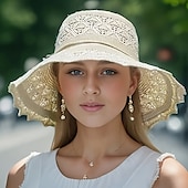 billiga Solhattar-solhatt med bred brätte, elegant vikbar strandhatt som andas för kvinnor, handtvättbar, stor sommarhatt för solskydd