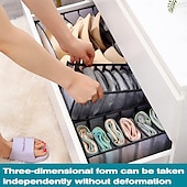 cheap Clothes Drawer Organizers-5 Pcs Underwear Drawer Organizer, Sock Bra Drawer Organizer Divider, Black Foldable Sock Underpants Organizer Drawer Divider, Storage Boxes for Clothes, Stockings, Ties &amp; Bras