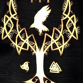  Per uomo Vichingo Maglietta Manica Corta maglietta Stampa 3D Girocollo Camicia Moda Etnico Streetwear Casuale Quotidiano Nero 1 Nero 3 Nero Estate Primavera Tutte le stagioni Abbigliamento S M L XL