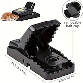 economico Supporto e Cura degli Animali-confezione di trappole per topi nere altamente sensibili trappole riutilizzabili per interni ed esterni trappole per topi a gabbia