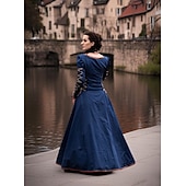 tanie Sukienka-Średniowieczne Renesansowa Sukienka Wiking celtycki rycerz Strój na bal maskowy Damskie Wiking Królewski Halloween Karnawał Bal maskowy Spektakl LARP Ren Faire Dla dorosłych Sukienka