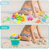 cheap Beach &amp; Outdoor Toys-3 Packs Foldable Pail Bucket 2L Silicone Collapsible Easter Buckets for Kids Multi Purpose for Fun Summer Activities Camping Gear Beach Essentials