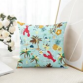 baratos Fronhas de Almofadas de Decoração-Capa de Almofadas Decorativas com Tema de Férias de Verão 1PC Capa de Almofada Quadrada Macia para Sofá de Quarto Sala de Estar