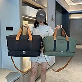 abordables stockage de bagages et de voyage-Sac de voyage week-end avec compartiment à chaussures, sac de sport avec séparation humide et sec pour femmes et hommes, sac fourre-tout léger de grande capacité pour les voyages, le sport et le