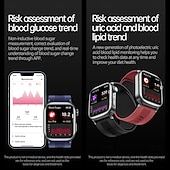 abordables Relojes inteligentes-696 TK66 Reloj inteligente 2.06 pulgada Smartwatch Reloj elegante Bluetooth ECG + PPG Podómetro Recordatorio de Llamadas Compatible con Android iOS Hombre Llamadas con Manos Libres Recordatorio de