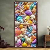 ieftine Capacele ușilor-Decorațiuni de ușă cu plajă de vară huse pentru ușă tapiserie de ușă draperie de ușă decor de fundal pentru ușă banner de ușă interioară/exterioară pentru ușa din față a fermei