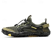voordelige Herensneakers-Voor heren Sneakers Rivierschoenen Canyoning Casual Dagelijks PU Leder Netstof Ademend Comfortabel Anti-slip Veters Zwart Bruin Groen Zomer Lente