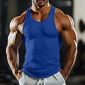 abordables Débardeurs-Homme Débardeur Gilet Sous-Vêtements T-shirt sans manches Sans manches Col ras du cou Été Uni Mode Classique Confortable Sportif Rue Sports Fête Noir Blanche Rouge Foncé T-shirt haut de gamme pour
