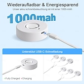 cheap Cabinet Light-1 Pc RGB dimmable rechargeable magnetic spotlight cabinet light wardrobe wine cabinet light mural light wiring free remote control control cat eye light ice hockey light dimmable timer