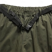 Недорогие Классический-Муж. Шорты-карго Шорты Летние шорты Кулиска Эластичная талия Мульти карман Полотняное плетение Комфорт Пригодно для носки До щиколотки на открытом воздухе спорт Повседневные Мода На каждый день