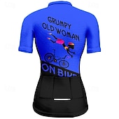 tanie Damskie koszulki-Damskie Koszulka rowerowa Graficzny Litery i cyfry Krótki rękaw Rower Tee Tshirt Dżersej z 3 tylnymi kieszeniami Kolarstwo górskie Szybkie wysychanie Anatomiczny kształt Odprowadzające wilgo