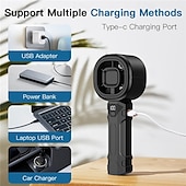 זול מאווררים-מאוורר ידני נייד לטעינה USB – מאוורר שולחני מהיר לשימוש חיצוני