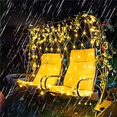 economico Plug in elettrico-luci notturne a rete a led 1.5x1.5m 3x2m 220v matrimonio natale fata stringa luce esterna impermeabile festa festa decor luci a rete con tappo di coda