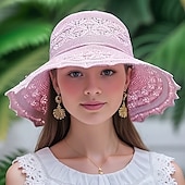 billiga Solhattar-solhatt med bred brätte, elegant vikbar strandhatt som andas för kvinnor, handtvättbar, stor sommarhatt för solskydd