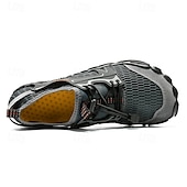 voordelige Herensneakers-Voor heren Sneakers Rivierschoenen Canyoning Casual Dagelijks PU Leder Netstof Ademend Comfortabel Anti-slip Veters Zwart Bruin Groen Zomer Lente