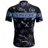 voordelige Heren shirts-Voor heren Wielrenshirt Korte mouw Fietsen T-shirt Shirt met 3 achterzakken Bergracen Ademend Sneldrogend Anatomisch ontwerp Lampenkatoen Geel Blauw Paars Sport Kleding