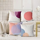 preiswerte Dekorative Wurfkissen-Geometrischer Dekorations-Wurfkissenbezug 4PC Weicher quadratischer Couchkissenschutz für Schlafzimmer Wohnzimmer Sofa Stuhl