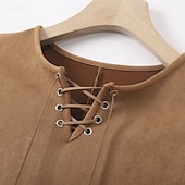 preiswerte Boho Tops-Damen Bluse Einfach Stilvoll Modern Langarm Rundhalsausschnitt Normale Oberteile Täglich Ausgehen Asymmetrisch Fransen Khaki Sommer