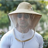 baratos chapéus de casa-Chapéu Protetor Solar para Homens e Mulheres com Rede de Mosquito Boné para Praia e Pesca de Aba Larga com Orelhas Malha Respirável à Prova de Vento
