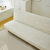 economico Copertura del divano futon-Copridivano letto senza braccioli in tessuto jacquard, copridivano elasticizzato, copridivano elastico per panca
