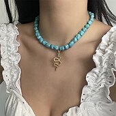 levne Náhrdelníky a přívěsky-1ks Náhrdelník For Dámské Kámen Modrá ulice Denní Slitina Retro Had Slunce
