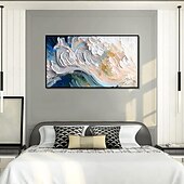 billiga Abstrakta målningar-handgjord oljemålning canvas väggkonst dekoration modern abstrakt 3d palettkniv för heminredning rullad ramlös osträckt målning