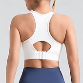 cheap Sports Bras &amp; Vests-Sports Bra Hollow Mesh Back Sports Bra Fitness Yoga Vest Shockproof Yoga Bra Without Steel Ring