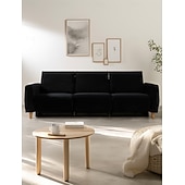 abordables Funda de sofá-Funda de sofá de terciopelo acolchado de color liso, protector de muebles